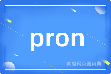 pron是什么意思,pron的中文翻译 pron