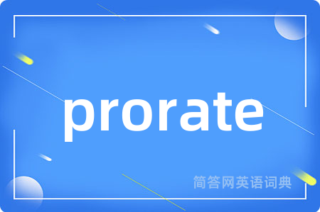 prorate