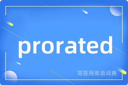 prorated