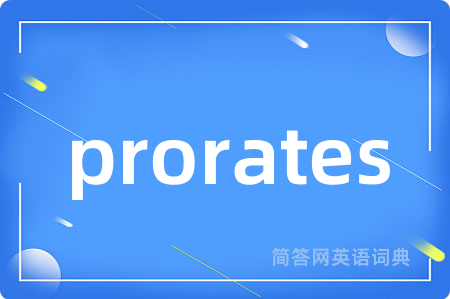 prorates