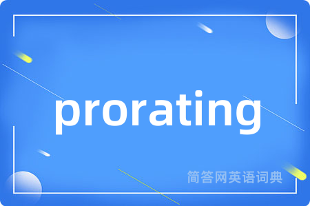 prorating