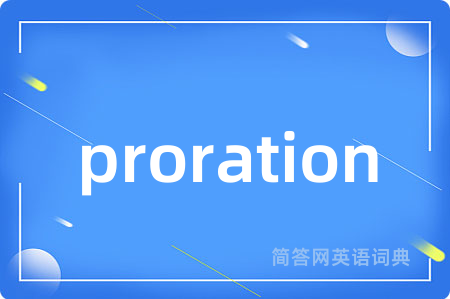 proration