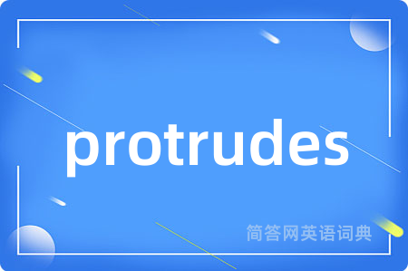 protrudes是什么意思,protrudes的中文翻译 protrudes