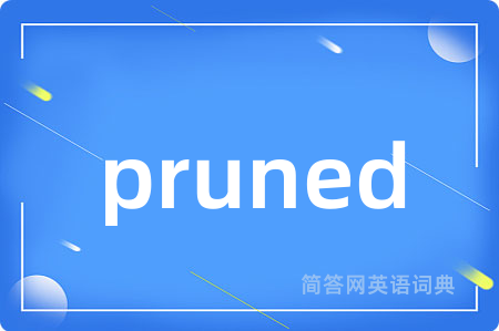 pruned是什么意思,pruned的中文翻译 pruned