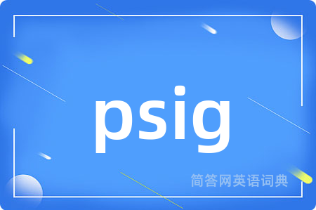 psig是什么意思,psig的中文翻译 psig