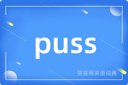 puss是什么意思,puss的中文翻译 puss