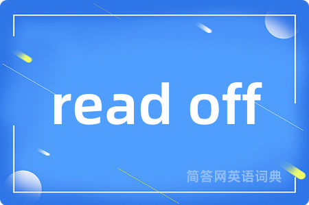 read off