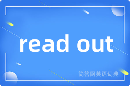 read out