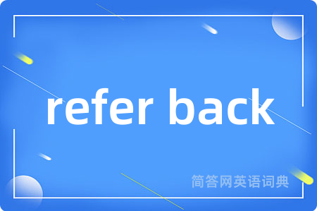 refer back