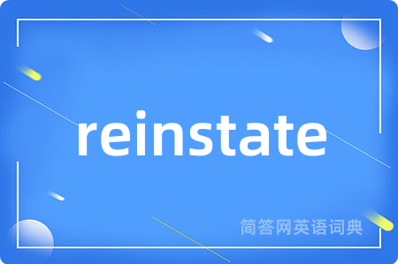reinstate