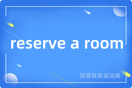 reserve a room