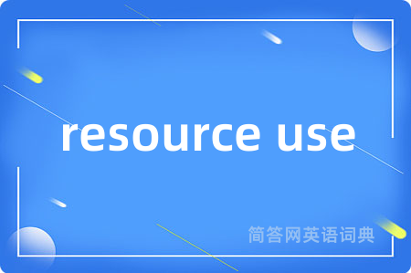 resource use