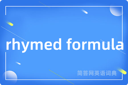 rhymed formula