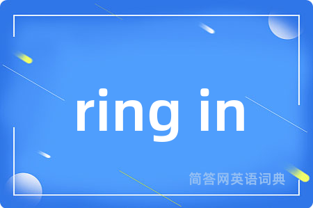ring in