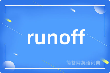 runoff