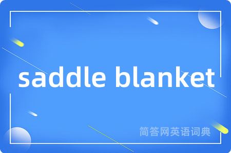 saddle blanket