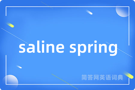 saline spring