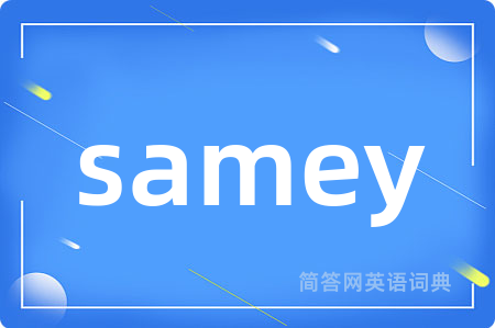 samey是什么意思,samey的中文翻译 samey