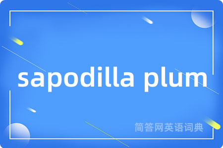 sapodilla plum