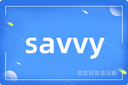 savvy是什么意思,savvy的中文翻译 savvy