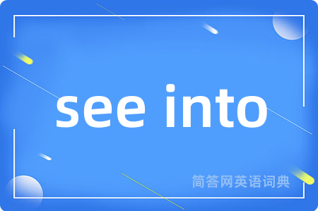 see into是什么意思,see into的中文翻译 see into
