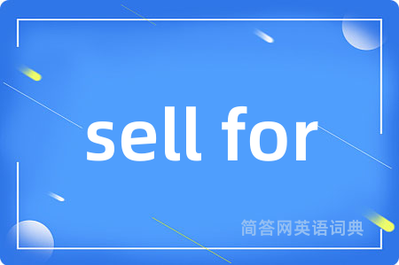 sell for