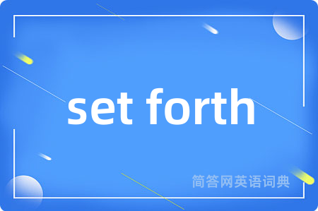 set forth