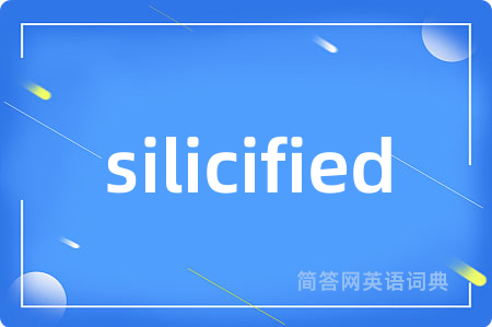 silicified是什么意思,silicified的中文翻译 silicified