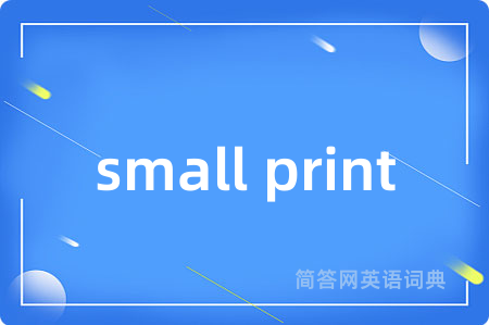small print
