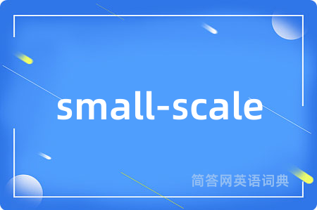 small-scale是什么意思,small-scale的中文翻译 small-scale