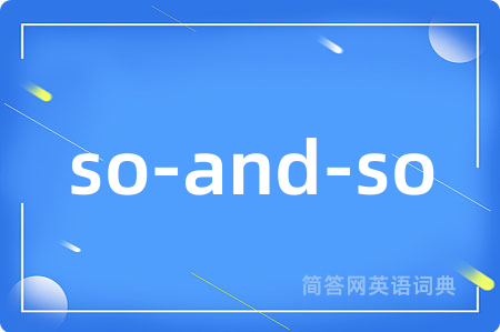 so-and-so
