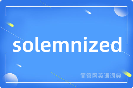 solemnized