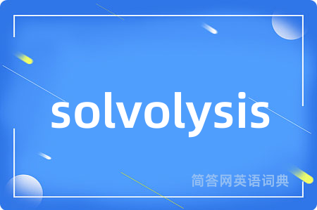 solvolysis
