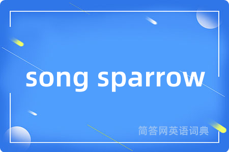 song sparrow