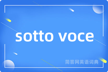 sotto voce