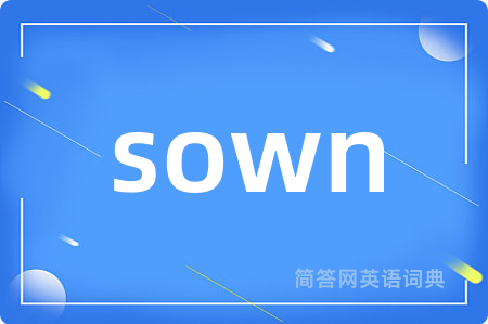 sown是什么意思,sown的中文翻译 sown