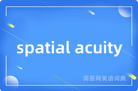 spatial acuity
