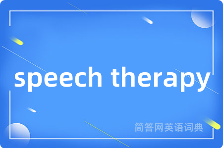 speech therapy