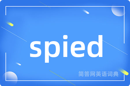 spied是什么意思,spied的中文翻译 spied