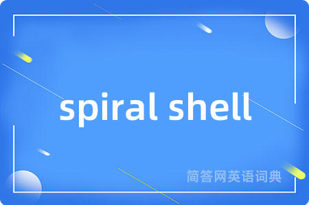 spiral shell是什么意思,spiral shell的中文翻译 spiral shell