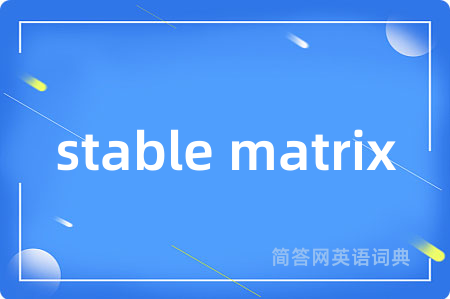 stable matrix