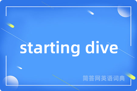 starting dive