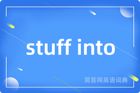 stuff into是什么意思,stuff into的中文翻译 stuff into