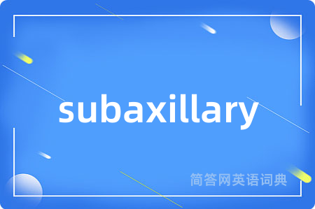 subaxillary是什么意思,subaxillary的中文翻译 subaxillary