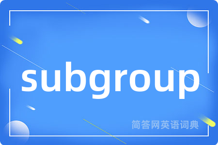 subgroup