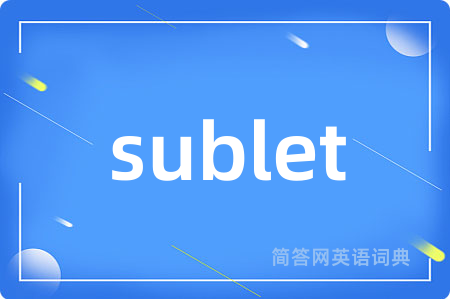 sublet