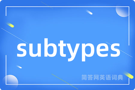 subtypes是什么意思,subtypes的中文翻译 subtypes