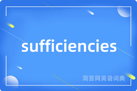 sufficiencies
