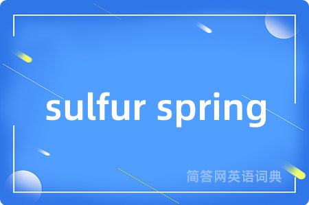 sulfur spring