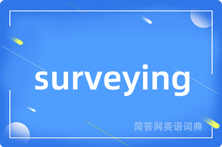 surveying是什么意思,surveying的中文翻译 surveying